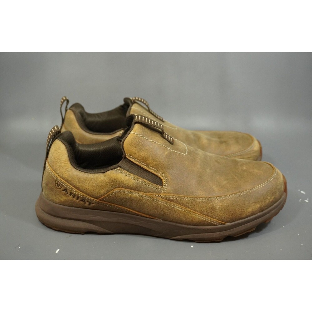 Ariat Men's Spitfire Leather Slip On Shoes Brushed Brown Leather Boot Sz 11.5 EE